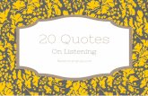 20 Quotes On Listening
