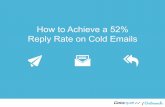 How to Achieve a 52% Reply Rate on Cold Emails
