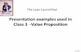 Presentation examples for class 3 value propostion