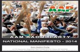 Aam Aadmi Party AAP manifesto 2014 - Arvind Kejriwal - Indian elections