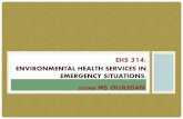 ENVIRONMENTAL HEALTH SERVICES IN EMERGENCY SITUATIONS
