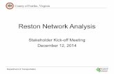 Reston Network Analysis: Stakeholder Kick-off Meeting
