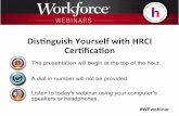 Workforce Webina:  Distinguish Yourself with HRCI Certification