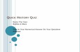 Quick  History  Quiz