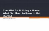 Checklist For Building A House