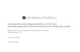 Wharton FinTech - Launching a FinTech Venture