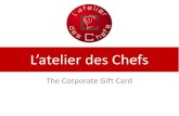 L'atelier des chefs corporate gift card scheme