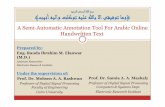 A Semi-Automatic Annotation Tool For Arabic Online Handwritten Text