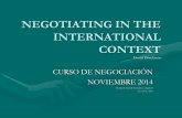 Negotiating in the international context