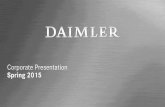 Daimler AG: Corporate Presentation / Spring 2015