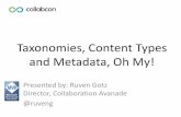 Metadata taxonomy and content types oh my   collab con - mar 2015