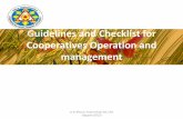 Guidelines and Checklist  for Cooperatives Operation and Management