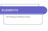 Elements of an effective essay