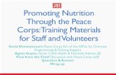 Promoting nutrition through the Peace Corps and JSI