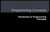Basic programming concepts