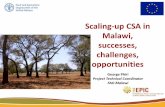 Scaling-up CSA in Malawi, successes, challenges, opportunities