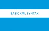 Basic xml syntax