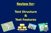 Review for Text Structure and Text Features
