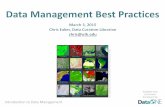 Data Management Best Practices