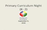 Primary curriculum night   2010