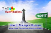 How to Manage a Business | FREE Profit Tool - Business Management Training