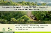 Lessons learnt from CIFOR research for PFES in Vietnam: Updated