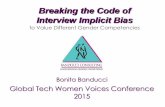 Breaking the Code of Interview Implicit Bias to Value Different Gender Competencies - Voices 2015