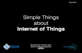 Simple things about internet of things