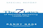 The 7 Laws Of Network Marketing Leadership - Randy gage