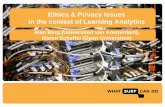 Ethics & Privacy Issues in the context of Learning Analytics