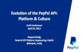 Craft Conference 2015 - Evolution of the PayPal API: Platform & Culture
