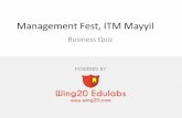 Business Quiz | Management Fest, ITM Mayyil