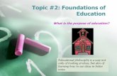 Topic 2A: Foundations of Education - Schools of Yesterday