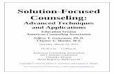 Solution-Focused Counseling: Advanced Techniques and Applications (Handout)