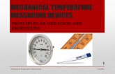 Mechanical temperature measuring devices and their applications