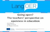 Going open: the teachers’ perspective on openness in education