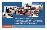 The Maryland PERG: Two decades of learning how students learn