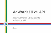 How AdWords UI maps into adwords api