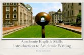Academic English Skills: Introduction to Academic Writing Skills