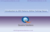 Introduction to j2 ee patterns online training classes