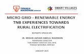 Kuching | Jan-15 | Micro Grid - Renewable Energy TNB Experiences Towards Rural Electrification