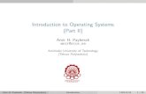 Introduction to Operating Systems - Part2