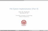 File System Implementation - Part2