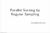 parallel sorting by regular sampling