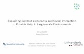 Exploiting Context-awareness and Social Interaction to Provide Help in Large-scale Environments