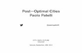Post optimal cities, Paolo Patelli