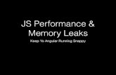 Javascript Memory leaks and Performance & Angular