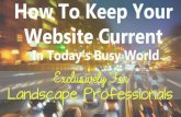 How to keep your website current in today's busy world by Strategic Landscaper