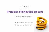 Taller Projectes d'Innovació Docent
