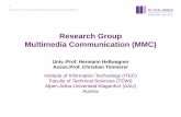 Research Group 'Multimedia Communication' Presentation (March 2015)